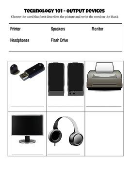 Image result for Input Ouutput Devices Workdsheet