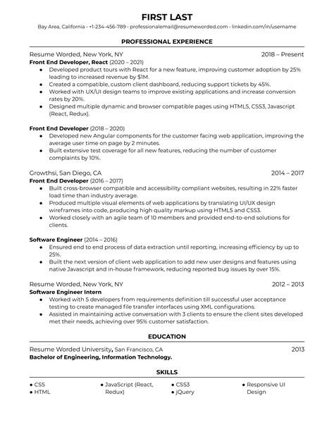 Java Developer Resume 3 Years Experience に対する画像結果