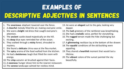 Image result for Descriptive Sentences