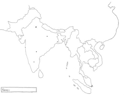 Toradh íomhá ar Blank India Map with Rivers