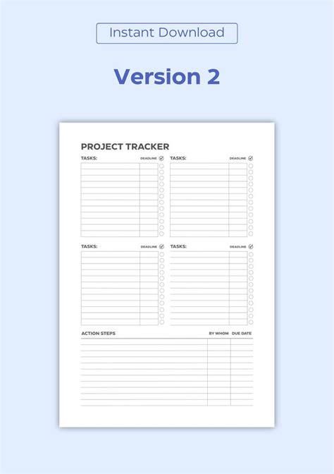 Image result for Printable Project Tracker Edit