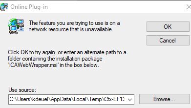 Image result for Install Error ICA Client Citrix