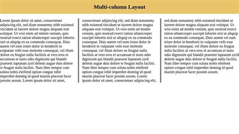 Afbeeldingsresultaten voor Multi-Column Layout