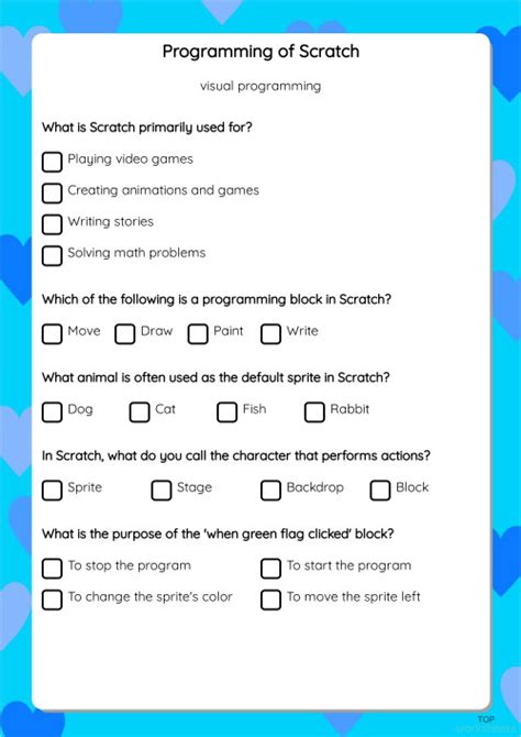 Image result for Scratch Programming Worksheet