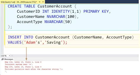Image result for SQL Syntax Quotation Marks