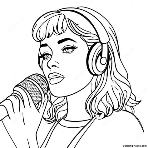 Coloring Pages Beautiful Singer に対する画像結果