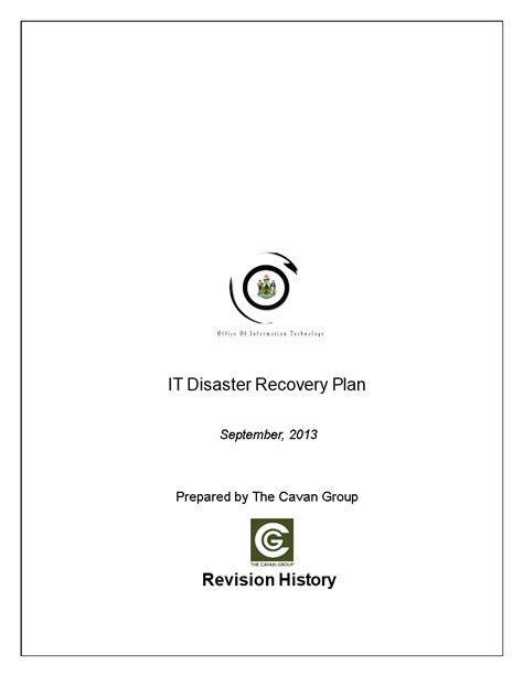 IT Disaster Recovery Plan Example に対する画像結果