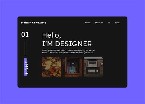 Portfolio UI Design by Mahesh Sonawane on Dribbble