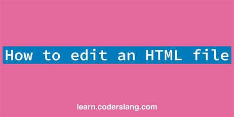 Image result for How to Edit HTML File