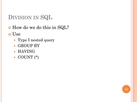 Image result for Divide Operation in SQL