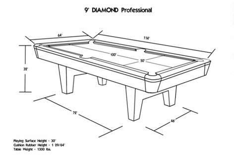 Billiard Table Dimensions