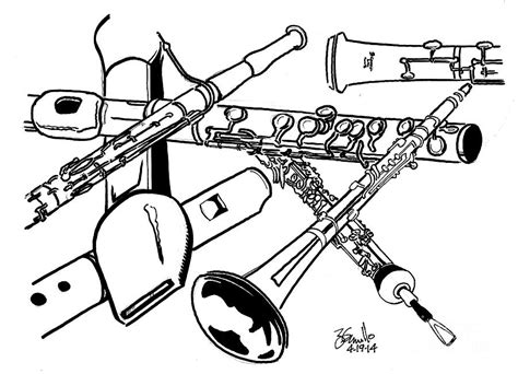 Image result for Woodwind Instruments Drawing