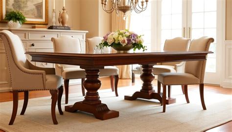 Rustic Wood Rectangular Pedestal Dining Table に対する画像結果