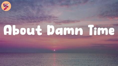 Toradh íomhá ar About Damn Time Album Name