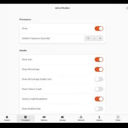 Image result for System Monitor Gnome Linux Menu Bottom Bar