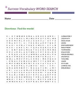 Image result for Success Word Search