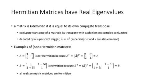 Image result for Hermitian Matrix Example