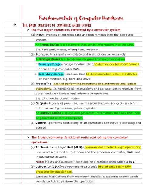 Basic Hardware Computer Notes に対する画像結果