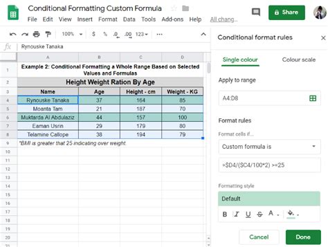 Image result for Conditional Formatting Google Sheets