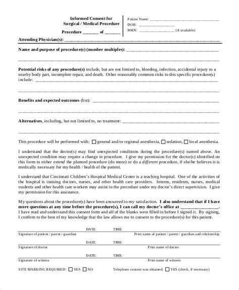 Afbeeldingsresultaten voor Informed Consent Form Sample PDF