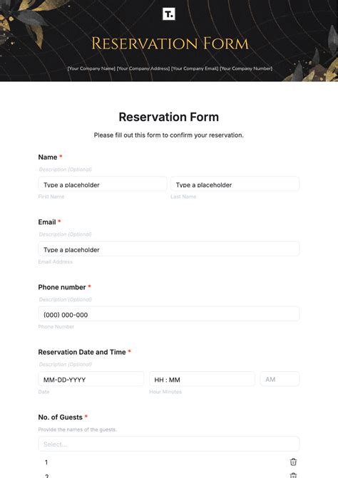 Hotel Reservation Form に対する画像結果