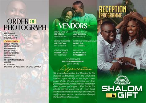 Image result for Wedding Reception Program Design