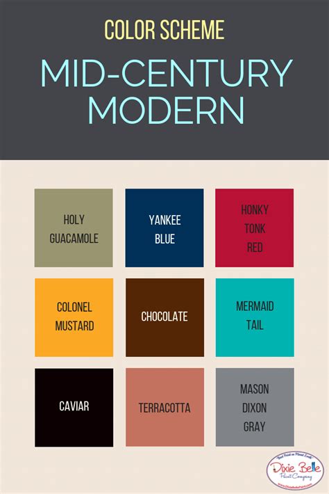 Image result for Mid Century Modern Color Palette