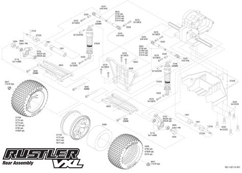 Toradh íomhá ar Nitro Rustler Exploded-View
