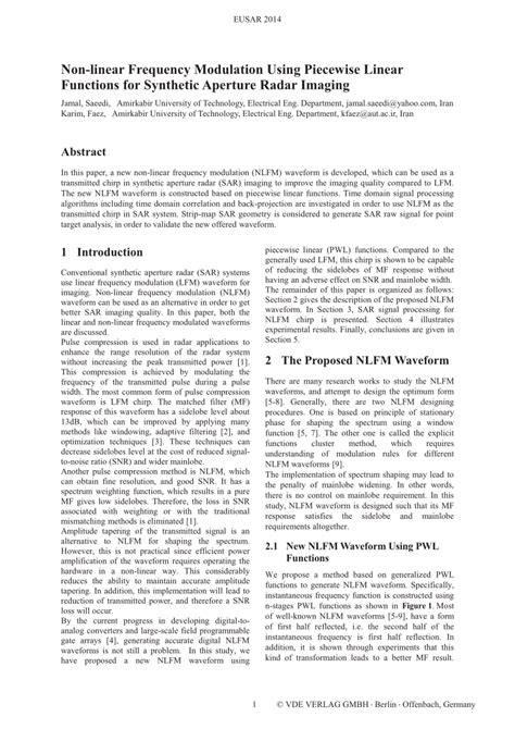 Toradh íomhá ar Non Linear Frequency Modulation