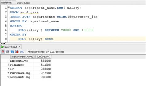 תוצאת תמונה עבור Query Having Sum