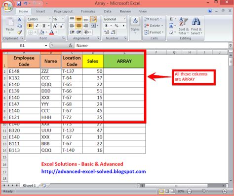 Image result for Ordered Array Excel
