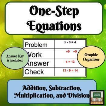 One Step Equations Graphics に対する画像結果