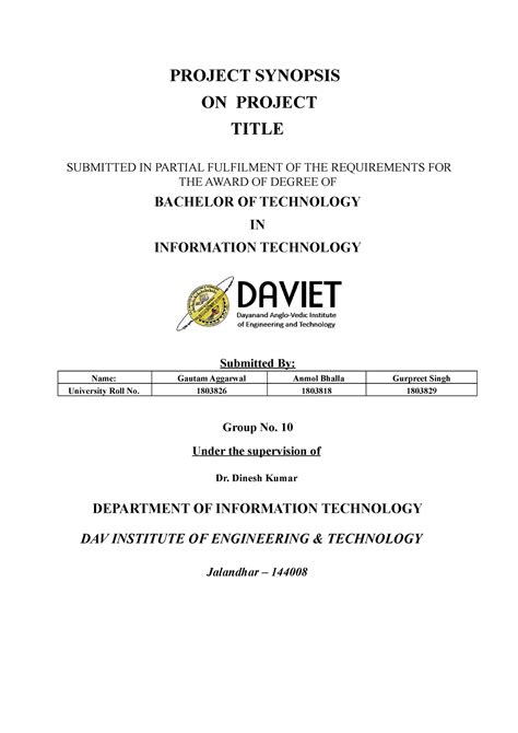 Image result for Synopsis Format for C# Project
