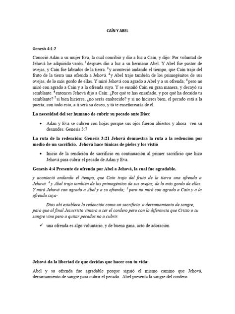 Caín y Abel | PDF | Pecado | Sacrificio