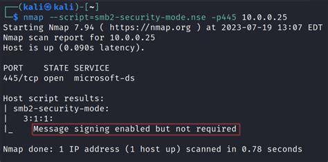 Toradh íomhá ar SMB Relay Attack