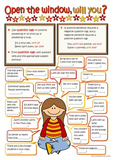 Toradh íomhá ar Writing Tag Questions