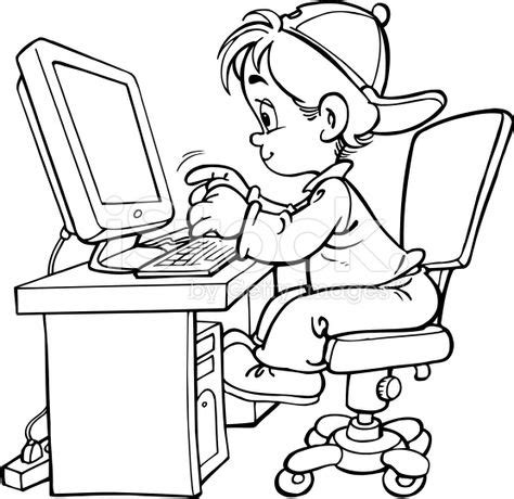 Image result for Bored Kid Computer Drawing