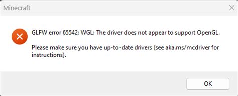 Image result for Minecraft Driver Error