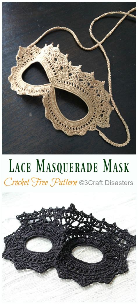 Toradh íomhá ar Crochet Masquerade Mask Pattern