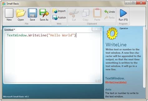 Toradh íomhá ar Microsoft Small Basic Code Drawing