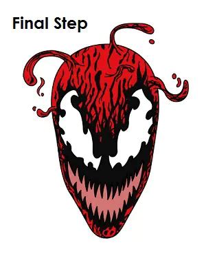 Image result for How to Draw Carnage Half Face