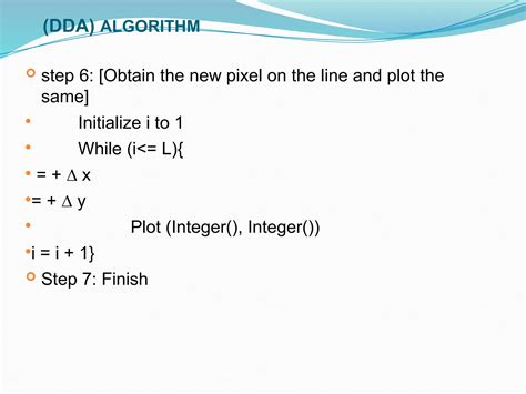 Image result for Ouitput for DDA Line Algorithm