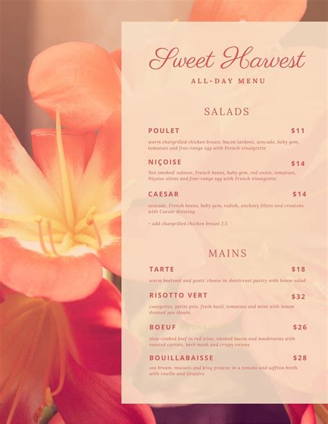 Image result for Fancy Restaurant Menu Project