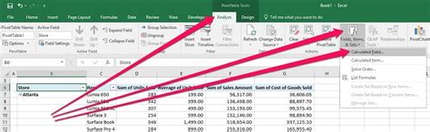Calculated Item Excel PivotTable Button に対する画像結果