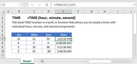 Image result for How to Use Time Function in Excel Sheet