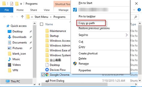 Image result for Copy Path Windows 1.0 Folder