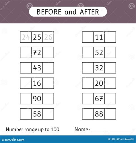 Before and After Numbers Worksheet に対する画像結果