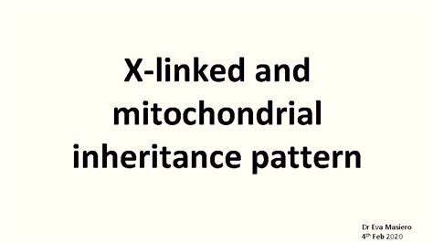 Toradh íomhá ar Mitochondrial Inheritance Pattern