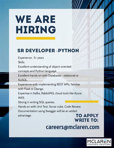 Image result for Python Developer DP for Linedin