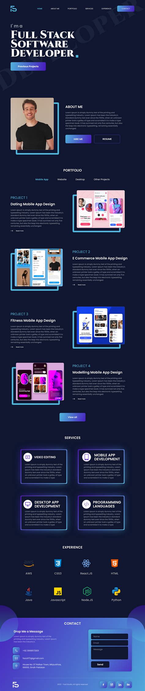 Image result for Full-Stack Engineer Portfolio Examples
